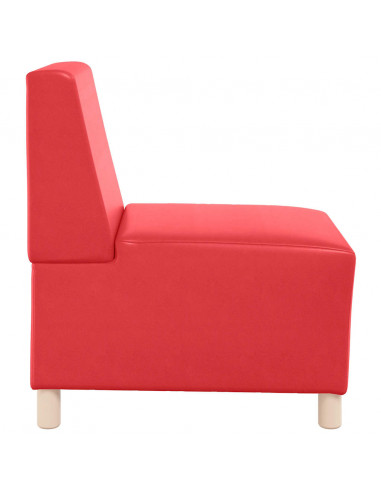 Divano Sedia Rosso 55 cm in Similpelle