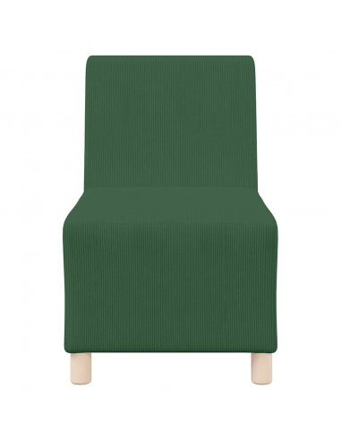 Divano Sedia Verde Giungla 55 cm Tessuto di Velluto a Coste