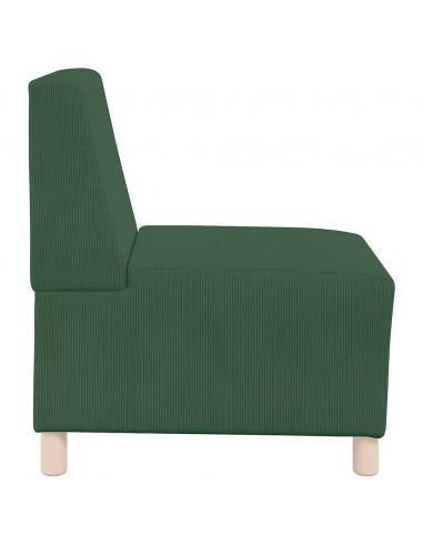 Divano Sedia Verde Giungla 55 cm Tessuto di Velluto a Coste