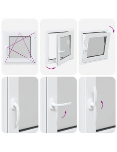 Finestra per cantina "RISOR" 50x50 cm anta ribalta DIN destra bianca 2