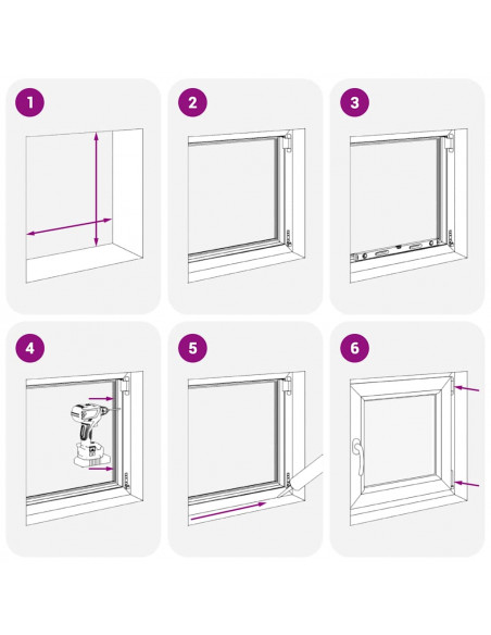 Finestra per cantina "RISOR" 50x50 cm anta ribalta DIN destra bianca