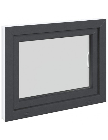 Finestra per Seminterrato RISOR 80x50cm Anta Ribalta DIN Destra