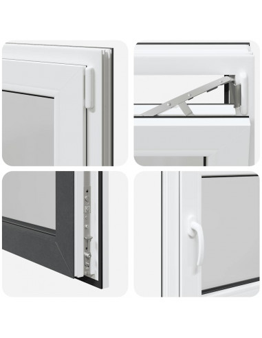 Finestra per Seminterrato RISOR 80x50cm Anta Ribalta DIN Destra