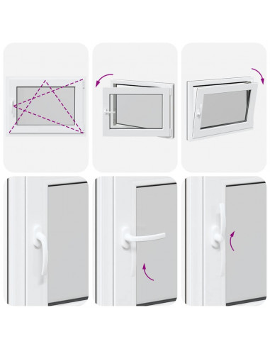 Finestra da cantina "RISOR" 80x60 cm anta-ribalta DIN destra antracite