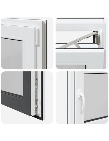 Finestra da cantina "RISOR" 80x60 cm anta-ribalta DIN destra antracite