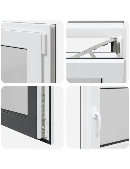 Finestra da cantina "RISOR" 80x60 cm anta-ribalta DIN destra antracite