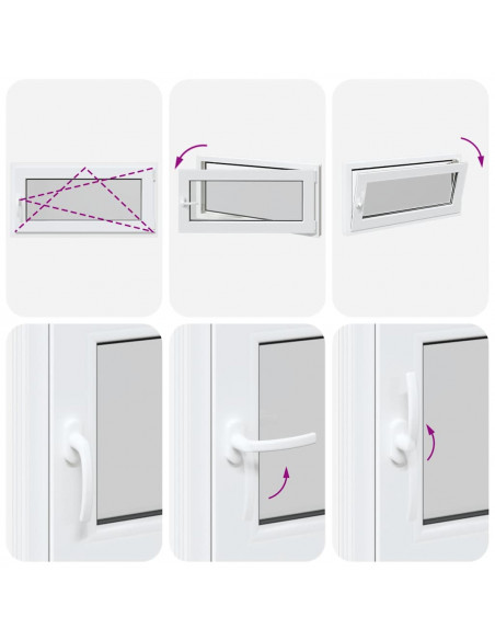 Finestra da cantina "RISOR" 100x50 cm anta ribalta DIN destra bianca
