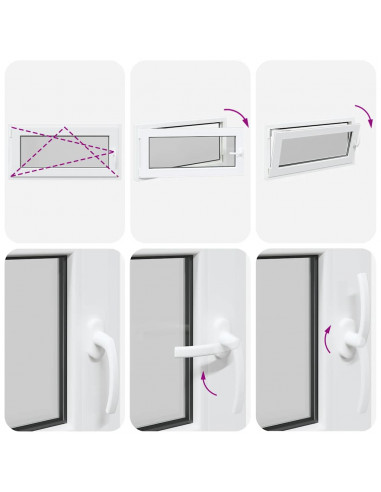 Finestra Seminterrato RISOR 100x50 cm Anta Ribalta DIN Sinistra