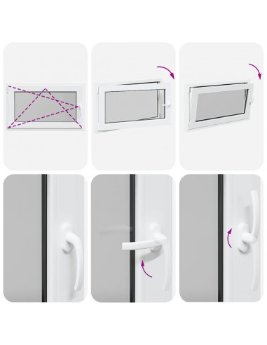 Finestra Seminterrato RISOR 100x50 cm Anta Ribalta DIN Sinistra