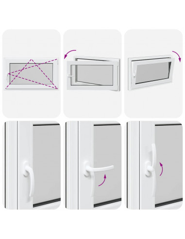 Finestra Seminterrato RISOR 100x60 cm Anta Ribalta DIN Destra