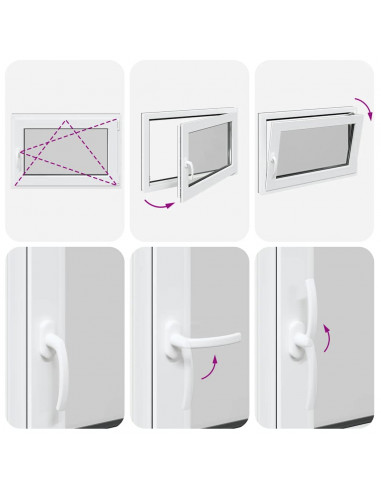 Finestra Seminterrato RISOR 60x100 cm Anta Ribalta DIN Destra