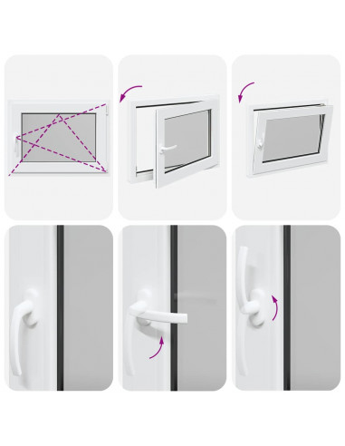 Finestra Seminterrato RISOR 80x50 cm Anta Ribalta DIN Destra