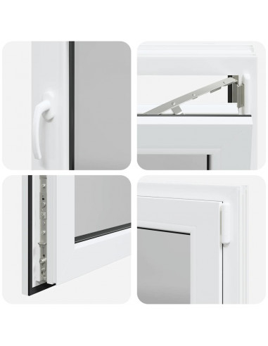 Finestra Seminterrato RISOR 80x50 cm Anta Ribalta DIN Destra