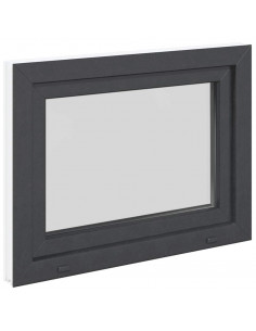 Finestra da cantina "RISOR" 80x50 cm anta-ribalta DIN sinistra antracite