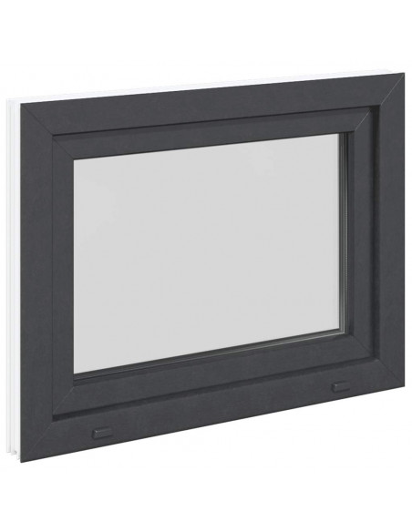 Finestra da cantina "RISOR" 80x50 cm anta-ribalta DIN sinistra antracite