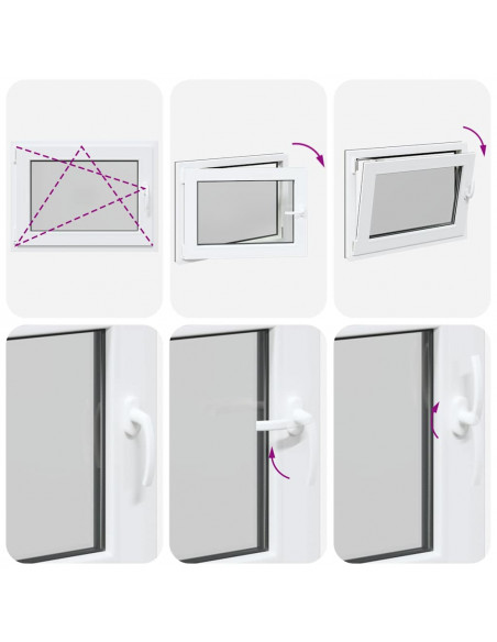 Finestra da cantina "RISOR" 80x50 cm anta-ribalta DIN sinistra antracite