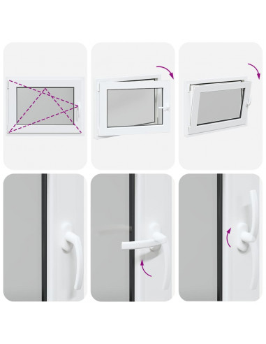 Finestra Seminterrato RISOR 80x50 cm Anta Ribalta DIN Sinistra