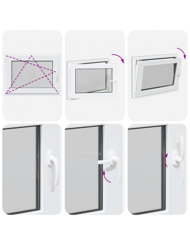 Finestra Seminterrato RISOR 80x60 cm Anta Ribalta DIN Sinistra