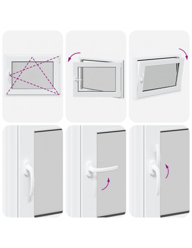 Finestra Seminterrato RISOR 80x70 cm Anta Ribalta DIN Destra