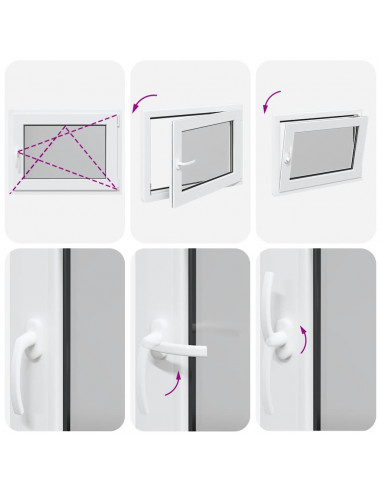 Finestra Seminterrato RISOR 80x70 cm Anta Ribalta DIN Destra