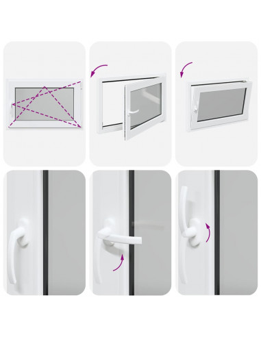 Finestra da cantina "RISOR" 90x50 cm anta ribalta DIN destra bianca