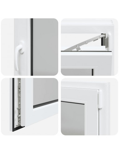 Finestra da cantina "RISOR" 90x50 cm anta ribalta DIN destra bianca