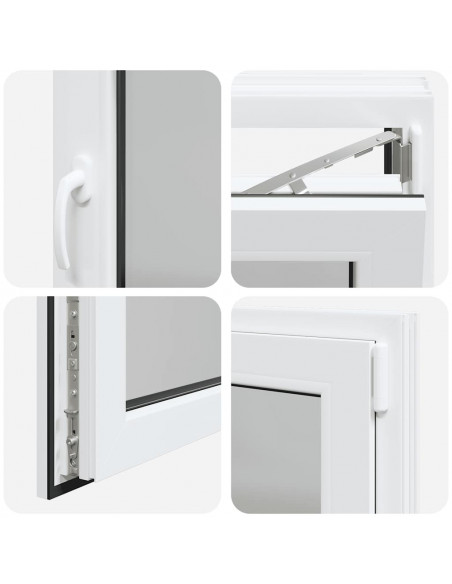 Finestra da cantina "RISOR" 90x50 cm anta ribalta DIN destra bianca