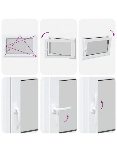 Finestra Seminterrato RISOR 90x50 cm Anta Ribalta DIN Destra