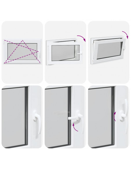 Finestra da cantina "RISOR" 90x50 cm anta-ribalta DIN sinistra antracite