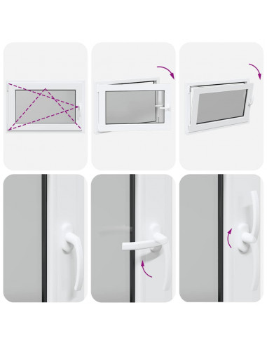 Finestra Seminterrato RISOR 90x50 cm Anta Ribalta DIN Sinistra