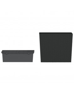 Fioriera con Interno Rimovibile Antracite 12 / 44 L PP Rattan 2