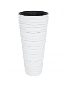 Fioriera con Interno Rimovibile Bianco 18/45 L PP Scanalato