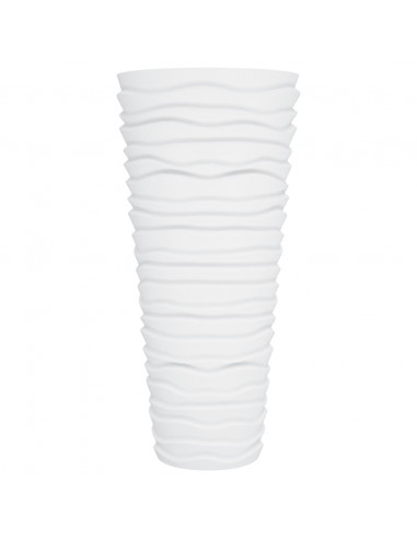 Fioriera con Interno Rimovibile Bianco 18/45 L PP Scanalato