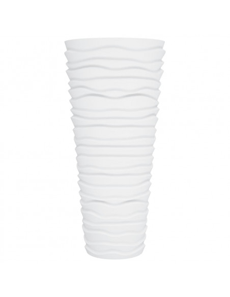 Fioriera con Interno Rimovibile Bianco 18/45 L PP Scanalato
