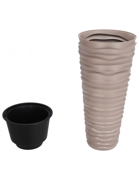 Fioriera con Interno Rimovibile Moca 18/45 L PP Scanalato