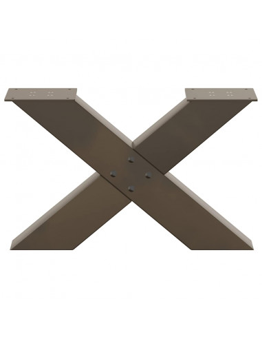 Gambe Tavolino Caffè a X 2 pz Naturale 50x(30-31) cm in Acciaio
