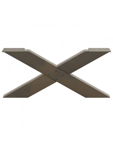 Gambe Tavolino Caffè a X 2 pz Naturale 70x(30-31) cm in Acciaio