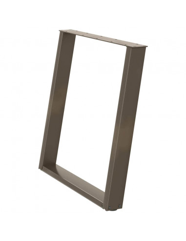 Gambe Tavolo Pranzo a U 2 pz 80x(72-73) cm Acciaio