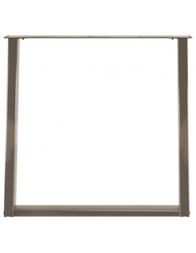 Gambe Tavolo Pranzo a U 2 pz 80x(72-73) cm Acciaio