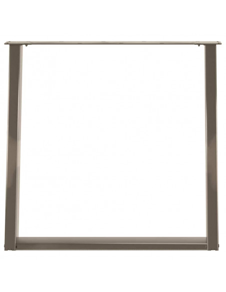Gambe Tavolo Pranzo a U 2 pz 80x(72-73) cm Acciaio