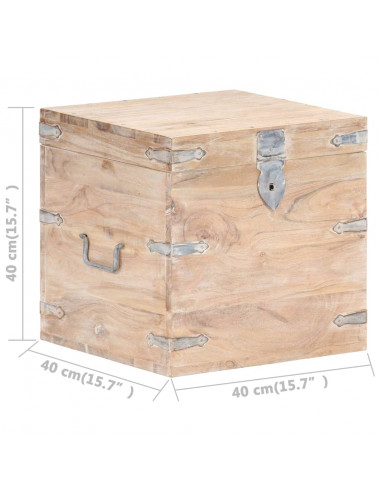 Baule 40x40x40 cm in Legno Massello di Acacia