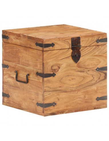 Baule 40x40x40 cm in Legno Massello di Acacia