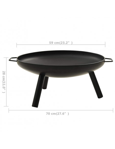 Braciere 70x59x28 cm in Acciaio
