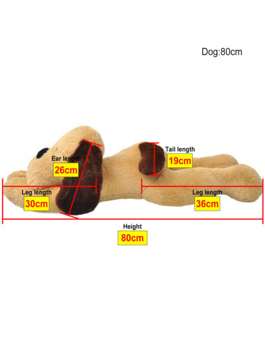 Cane Pelouche Marrone 80 cm