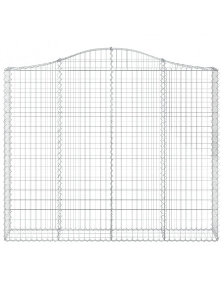 Cesti Gabbioni ad Arco 12 pz 200x30x160/180 cm Ferro Zincato