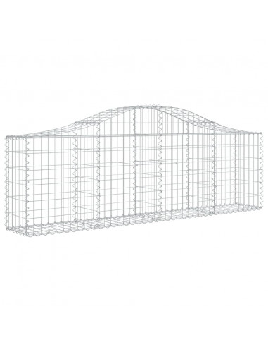 Cesti Gabbioni ad Arco 30 pz 200x30x60/80 cm Ferro Zincato