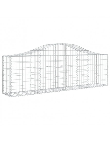 Cesti Gabbioni ad Arco 30 pz 200x30x60/80 cm Ferro Zincato