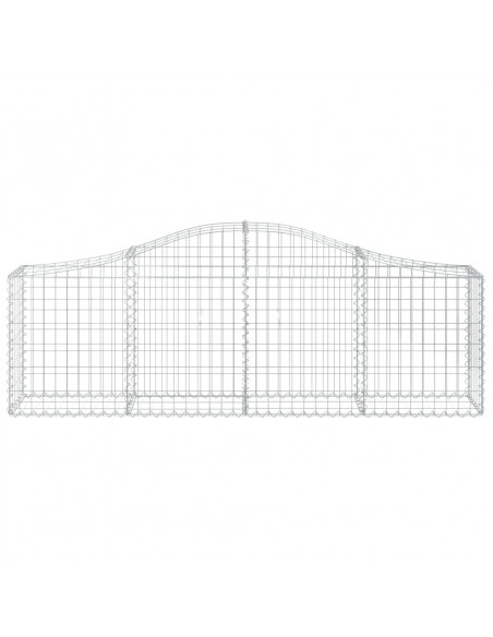Cesti Gabbioni ad Arco 30 pz 200x30x60/80 cm Ferro Zincato
