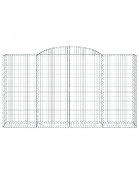 Cesti Gabbioni ad Arco 30 pz 300x50x160/180 cm Ferro Zincato