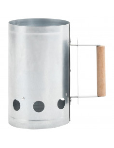 Ciminiera per Barbecue Starter a Carbone in Acciaio Zincato 2